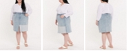 NYDJ Plus Size Denim Midi Skirt